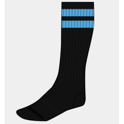 Barcode Berlin Chaussettes Gym Socks Noir-Bleu fluo